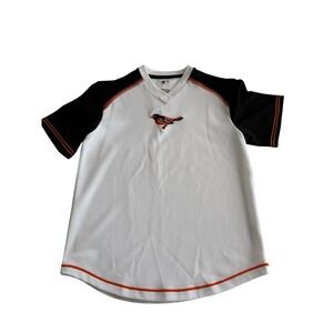 MLB Baltimore Orioles White Men's Shirt Button Up Sz Medium